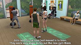 ddsims - my wife drilled at gym while i watch helplessly in sims 4 outdoor game