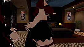 A fake cop receives a deepthroat blowjob from a femboy in the office.