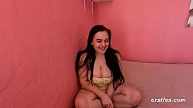 Bbw banaqwa enjoys masturbation with vibrator in front of camera