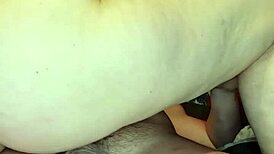 Her fat ass hops on my cock from a preggo creampie