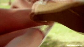 European Lesbian Girlfriends Masturbate with Toys Outdoors in Glamorous Belgium Setting