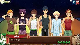 Episode 19 of Game Friends Camp: Night Swimming with Russian Voice Acting
