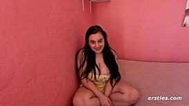 Bbw banaqwa enjoys masturbation with vibrator in front of camera
