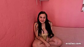 Bbw banaqwa enjoys masturbation with vibrator in front of camera