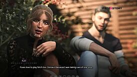 in the seven realms, atlus fucks kali and kagome in a hot threesome with blowjob and pussy licking