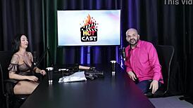 Paulo Avelar enjoys secret pleasures with sheer red lingerie models