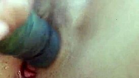 velvet rain pleasures herself with huge toys on balcony