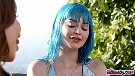 Two Hot Women With Big Tits Eating Pussy In The Sun