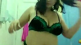 young girl showing off in bathroom part one