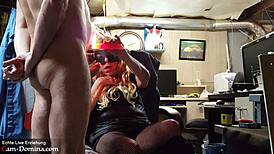 Lustsklave Wird Von Domina Abgemolken - Kerzenwachs Schl�ge Asche Auf Pimmel