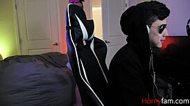 Kenzie Madison gets fucked by her gamer stepbro while he's playing, bent over with big ass