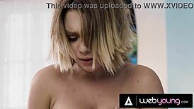 Big Naturals Teens Blake Blossom & Gabbie Carter Sneak Muff Diving