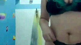 young girl showing off in bathroom part one