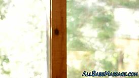 Busty lez masseuse, taste those tits!