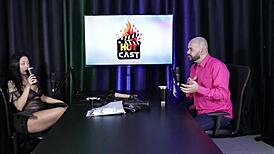 Paulo Avelar enjoys secret pleasures with sheer red lingerie models