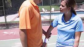 Petite 18+ Teen With Big Natural Tits Gets Fucked By Athletic Coach's Big Cock.