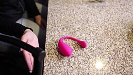 omg, testing Lovense Lush 3 on Alexis Kay in public... soo crazy!