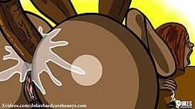 big booty black bbw take huge cock up her ass