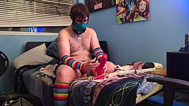 i'm a submissive puppy practicing with my monster bad dragon toy, feeling so gay and excited