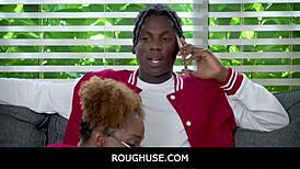 Roughuse freeuse with black teen stepsister James Cameron and Nicky Rebel