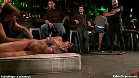 Skinny Slut with HUGE BOOBS BANGED in Public!