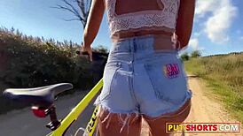 Does the naughty brunette whore love rough anal with monster cock?