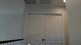 high definition pov video where a blonde teen sneaks her boyfriend in for a secret encounter in pov style