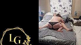 French Chubby Babe Sucking Cock and Riding Hard for Messy Cum Finish.