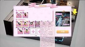 cute honey bunny in hentai game giving titjob to succubus 😍