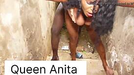 in the underground scene, a horny cripple gets his big tits squirted and clothes ripped during gay fucking