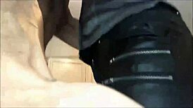 French amateur in ripped spandex lingerie gets doggystyle fuck