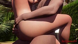 rubia getting fucked by huge cock at pool party with friends