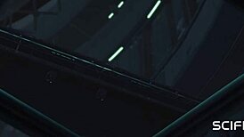 Sci-fi transerotica hot futa shemale with huge dick fucks sexy blonde... oops, I mean intensely rides her