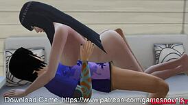 Hinata tells Itachi she wants outdoor sex, ends up on the terrace getting fucked hard and begging for anal. 😈