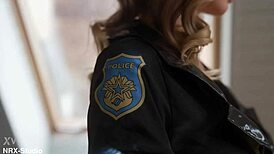 Hey, wanna see Sexy Cop Loren Strawberry dominate rough anal gang bang?