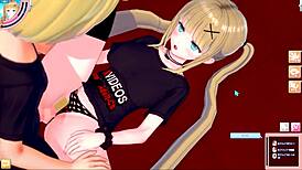 Blonde Busty Gal JK Eleanor Rides in 3D CG Erotic Anime