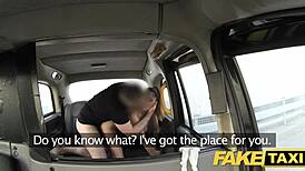 Stunning Romanian bends over for POV doggystyle and facial in fake taxi.