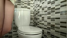 Mommy finally alone after shower to rub dripping wet pussy with pure joy!