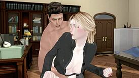 my boss fucking my wife in office? husband working downstairs, romantic sex in sims 4