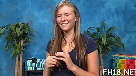 Hot 18+ Girl's Rough Nuru Massage Turns Into Intense Fucking With Masseur's Hard Cock