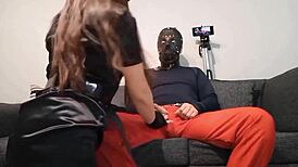 Madrastra Ninfomana Se Viste De Policia Y Le Saca Toda La Leche A La Verga De Su Hijastro