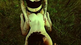 kinky domination with ass to mouth in a bizarre outdoor gangbang setup.