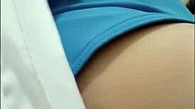 Milf masturbates in boss's office for intense fuck