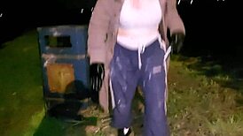 Cracky, the sexy mature MILF, thinks she's pregnant but uses a second-hand test kit in this homemade reality scene.