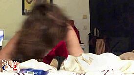 French Slut In Blue Corset And Satin Panties Gives Blowjob And Rimming