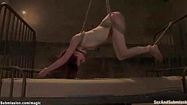 skinny ginger gets bound and banged hard