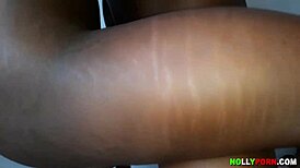 Bent Over Ebony Pussy Gets Drilled Hard by African Black Cock in Doggy Style.