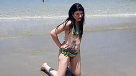 fucking paty's big ass on the beach!