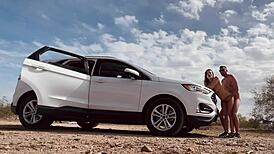 Risky Roadside Sex with Hot Blonde