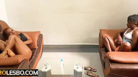 Amateur African Lesbians Dive into Ebony Girlfriend Ann's Pussy